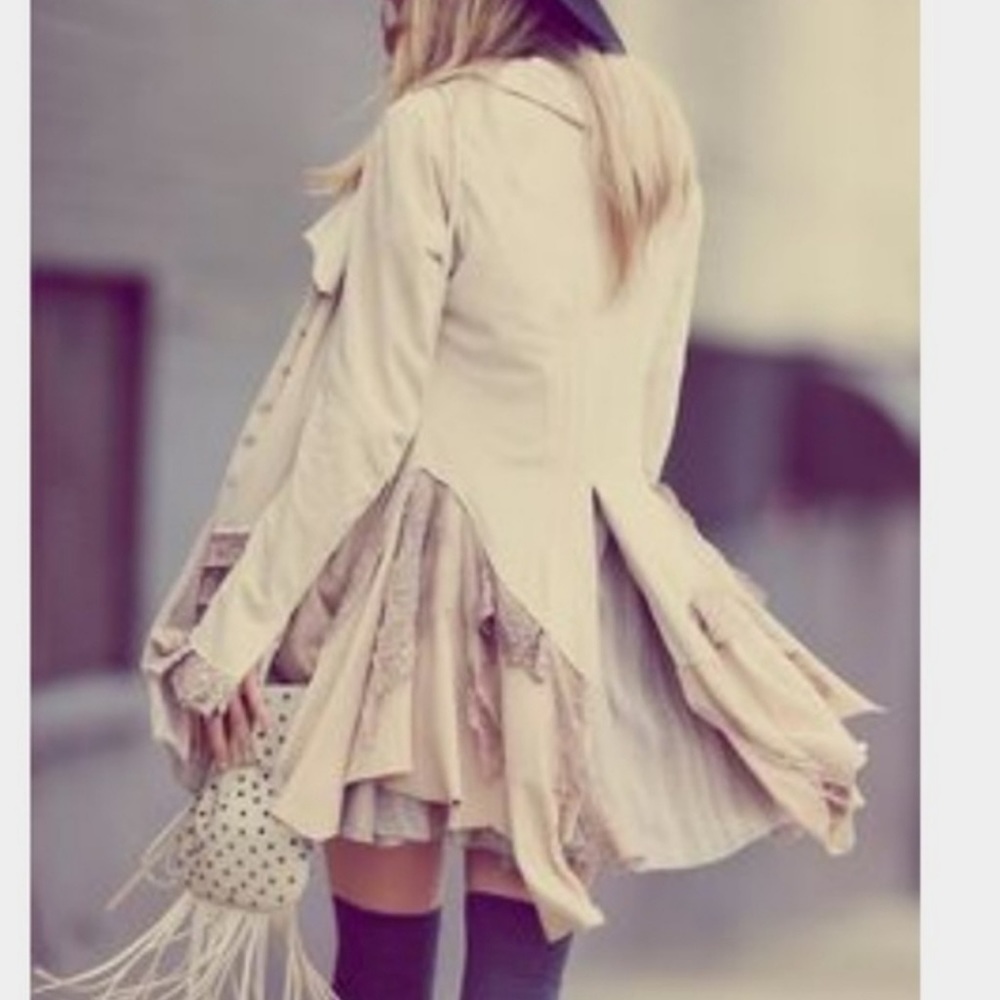 New Free People Storm Warning Lacey Suede Jacket - Rare - Sold Out (Size Small)